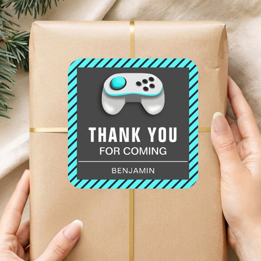 Modern Videospel Verjaardagsfeestje Favor Sticker