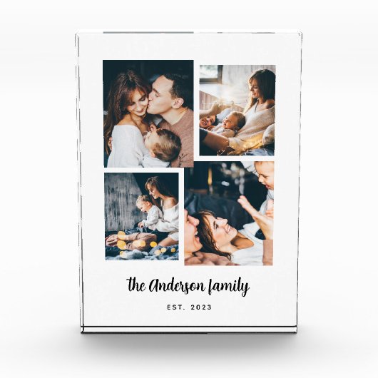 Modern vier fotocollage | Fotoblok (Voorkant)