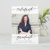 Modern Vier het Afstuderen Foto Afstuderen Kaart (Staand voorkant)