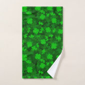 Modern Vier Leaf Clover Floral Bad Handdoek (Handdoek)