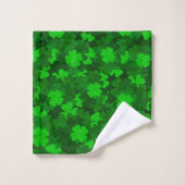 Modern Vier Leaf Clover Floral Bad Handdoek (Wasdoekje)