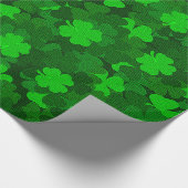 Modern Vier Leaf Clover Floral Cadeaupapier (Hoek)