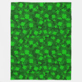 Modern Vier Leaf Clover Floral Fleece Deken (Voorkant)