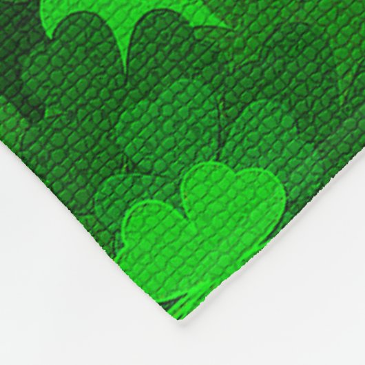 Modern Vier Leaf Clover Floral Fleece Deken (Hoek)