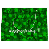 Modern Vier Leaf Clover Floral Groot Cadeauzakje (Voorkant)