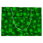 Modern Vier Leaf Clover Floral Groot Cadeauzakje (Achterkant)