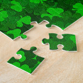 Modern Vier Leaf Clover Floral Legpuzzel (Zijkant)
