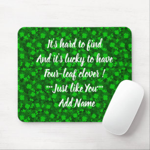 Modern Vier Leaf Clover Floral Muismat