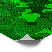 Modern Vier Leaf Clover Floral Poster (Hoek)