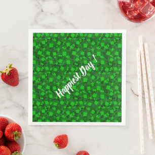 Modern Vier Leaf Clover Floral Servet