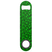 Modern Vier Leaf Clover Floral Speed Flessenopener (Achterkant)