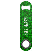 Modern Vier Leaf Clover Floral Speed Flessenopener (Voorkant)