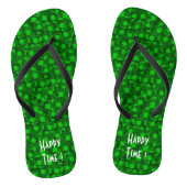 Modern Vier Leaf Clover Floral Teenslippers (Voetbed)