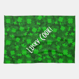 Modern Vier Leaf Clover Floral Theedoek