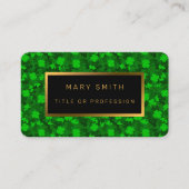 Modern Vier Leaf Clover Floral Visitekaartje (Voorkant)