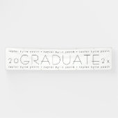 Modern Vier Uw Afstudeerder Afstuderen Klasse van  Spandoek (Horizontaal)