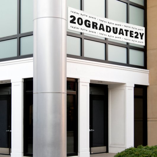 Modern Vier Uw Afstudeerder Afstuderen Klasse van Spandoek (Buitenkant Gebouw)