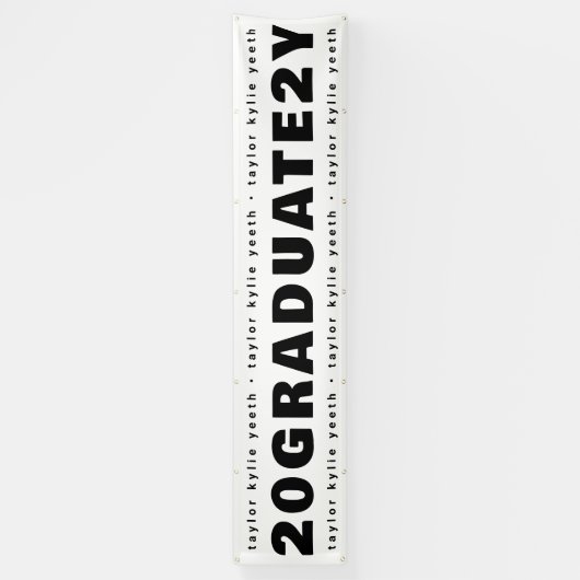 Modern Vier Uw Afstudeerder Afstuderen Klasse van Spandoek (Verticaal)