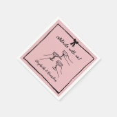 Modern vieren met ons Gepersonaliseerd bruiloft se Servet (Hoek)