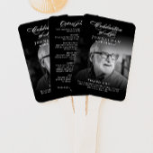 Modern Viering van het Leven Foto Begrafenisprogra Handwaaier