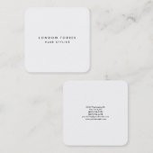 Modern vierkant minimalistisch trendy zwart-wit vierkante visitekaartje (Voorkant / Achterkant)