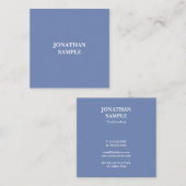 Modern vierkant professioneel elegant eenvoudig bl vierkante visitekaartje (Voorkant / Achterkant)