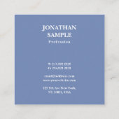 Modern vierkant professioneel elegant eenvoudig bl vierkante visitekaartje (Achterkant)