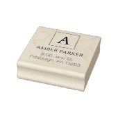 Modern vierkant retouradres rubberstempel (Stempel)