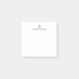 Modern vierkant Stijlvolle Monogram Naam Post-it® Notes