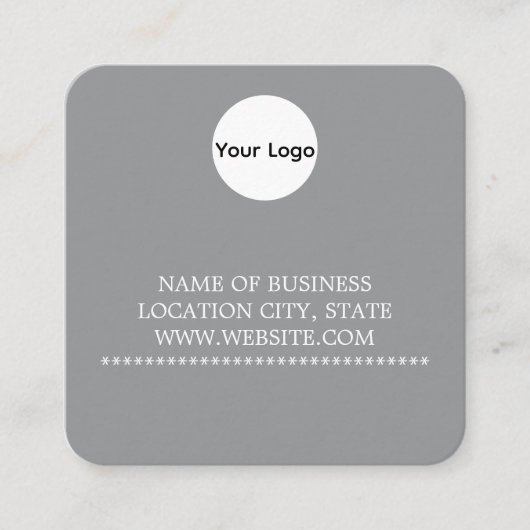 Modern vierkant Visitekaartje met QR-code (Voorkant)