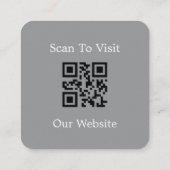 Modern vierkant Visitekaartje met QR-code (Achterkant)