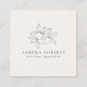 Modern vierkant voedingsspecialist Visitekaartje (Voorkant)