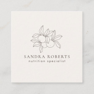 Modern vierkant voedingsspecialist Visitekaartje