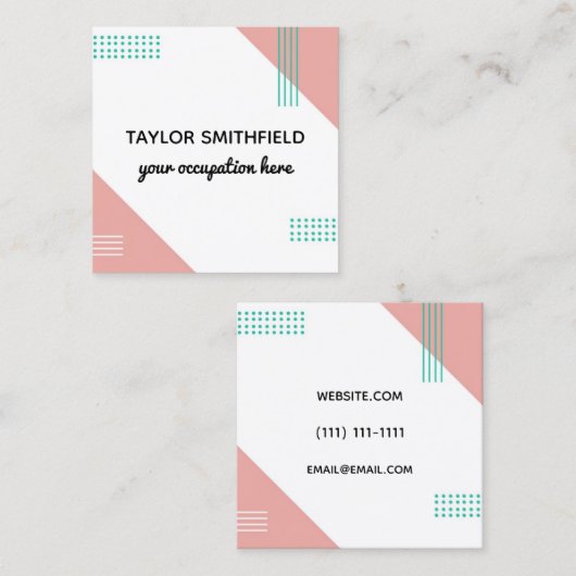 modern vierkante visitekaartje (Voorkant / Achterkant)