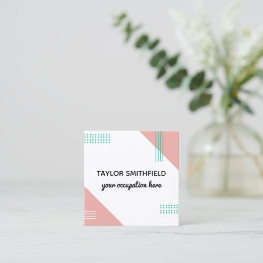 modern vierkante visitekaartje (Staand voorkant)