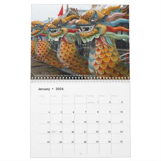 Modern Vietnam Ouder en vriendschappelijk Kalender (Jan 2026)