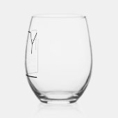 Modern Vijftig en Fabulous Bold 50ste verjaardagsf Wijnglas Zonder Voet (Links)