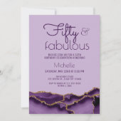 Modern Vijftig en Fabulous Paarse Gouden Agaat Kaart (Voorkant)