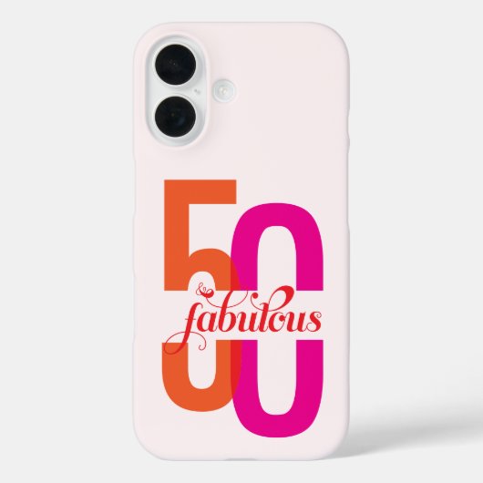 Modern Vijftig & Fabulous 50ste verjaardag Case-Mate iPhone Case (Achterkant)
