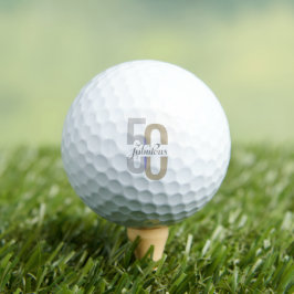 Modern Vijftig & Fabulous 50ste verjaardag Elegant Golfballen