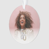 Modern Vijftig & Fabulous 50ste verjaardag Elegant Ornament (voorkant)