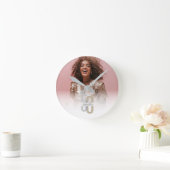 Modern Vijftig & Fabulous 50ste verjaardag Elegant Ronde Klok (Huis)