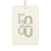 Modern Vijftig & Fabulous Elegant 50ste verjaardag Luchtverfrisser (Achterkant)