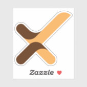Modern Vinkje Letter X Monogram Sticker (Vel)