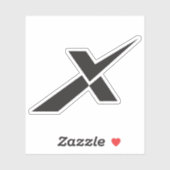 Modern Vinkje Letter X Monogram Sticker (Vel)