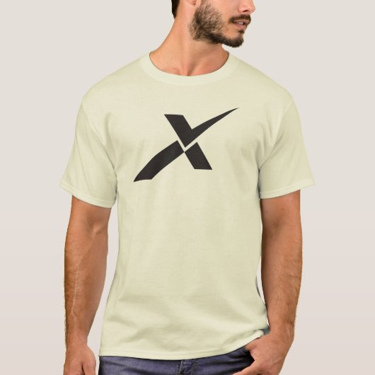 Modern Vinkje Letter X Monogram T-shirt (Voorkant)