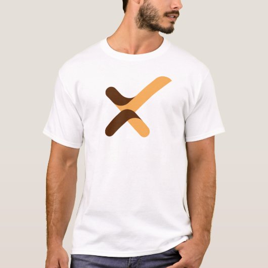 Modern Vinkje Letter X Monogram T-shirt (Voorkant)