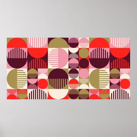 Modern vintage abstract seamless geometric pattern poster (Voorkant)