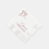 Modern Vintage "Cheers to Christmas" Holiday Party Servet (Hoek)