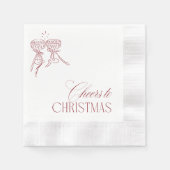 Modern Vintage "Cheers to Christmas" Holiday Party Servet (Voorkant)
